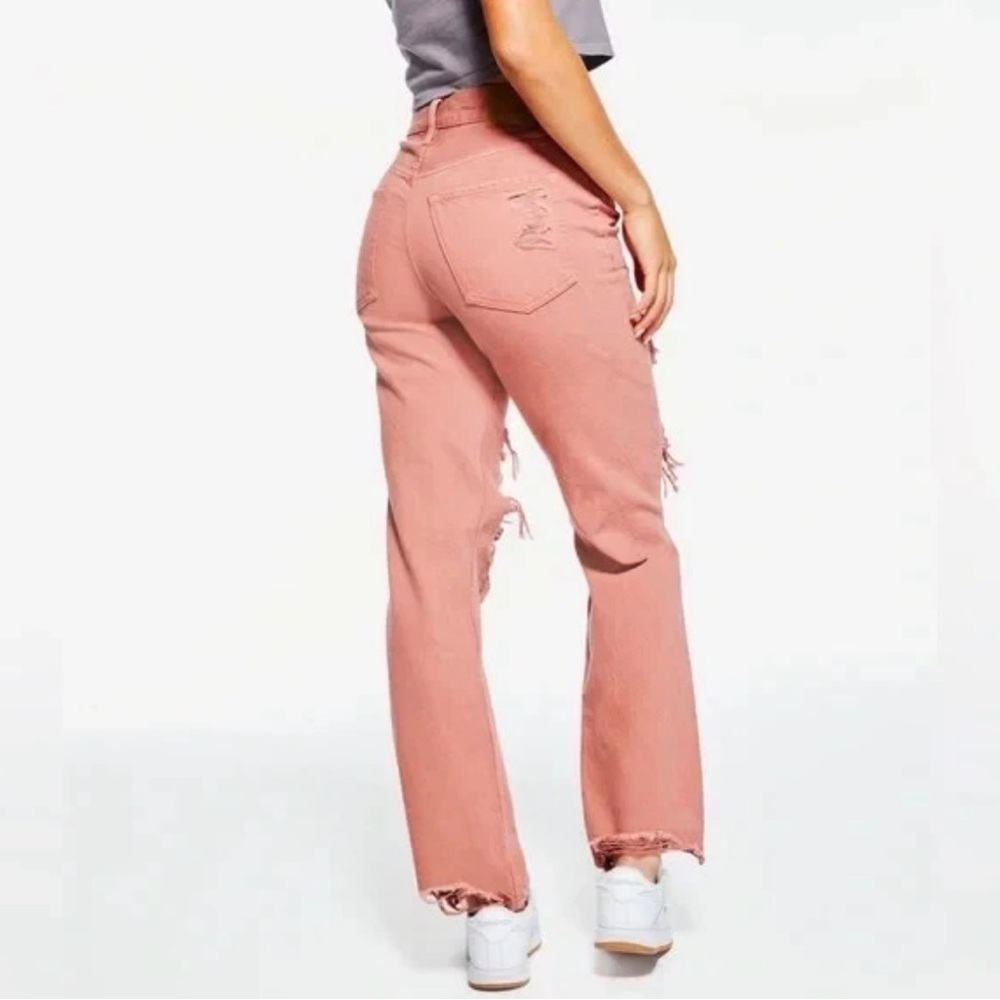 Aeropostale 90’s Baggy Jeans Women’s 12R Pink Distressed Y2K Retro Streetwear
